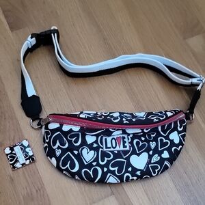 Brighton Heart Print Belt Bag Endless Love New Nwt Fanny Pack Valentine